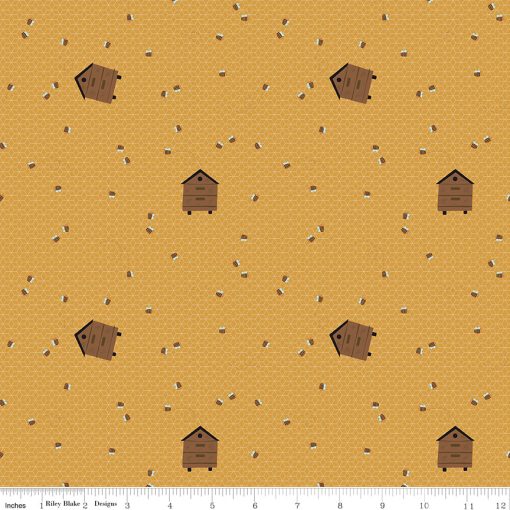 Country Life Honey Worker Bee Yardage by Jennifer Long for Riley Blake Designs