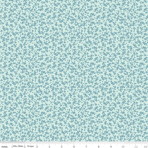 Spring Gardens Sky Ditsy Floral Yardage by My Mind's Eye for Riley Blake Designs