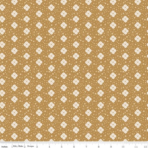 The Old Garden Gold Alexandre Yardage by Danelys Sidron for Riley Blake Designs