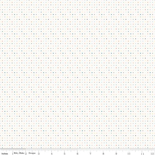 Sunshine and Sweet Tea Multi Dots Yardage by Amanda Castor for Riley Blake Designs