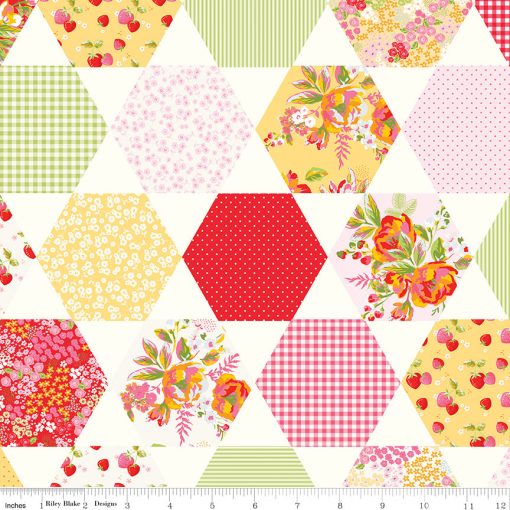 Picnic Florals Cheater Print Yardage by My Mind's Eye for Riley Blake Designs