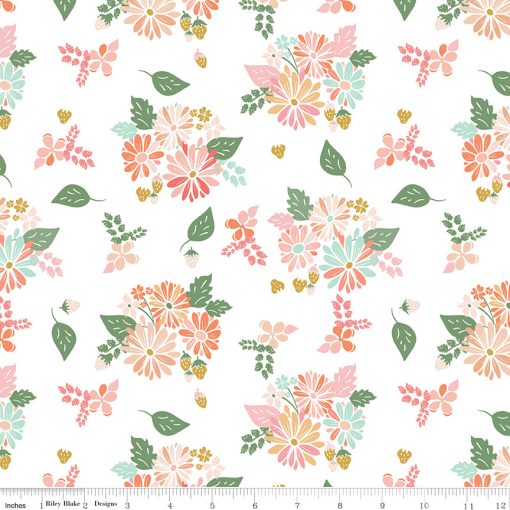 Clover Farm White Main Yardage by Gracey Larson for Riley Blake Designs