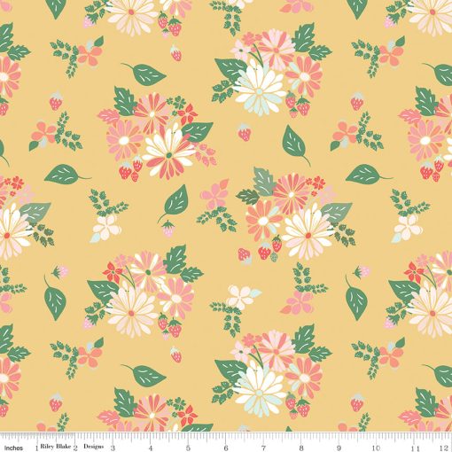 Clover Farm Yellow Main Yardage by Gracey Larson for Riley Blake Designs