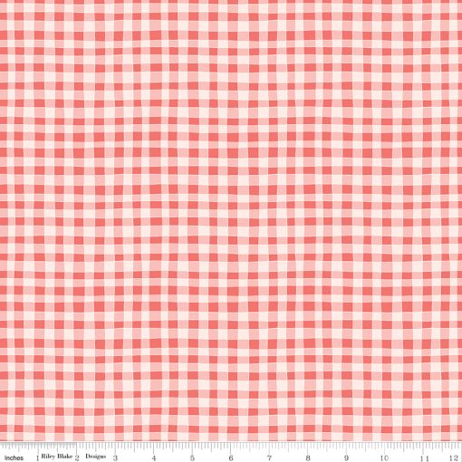 Clover Farm Tea Rose Gingham Yardage by Gracey Larson for Riley Blake Designs