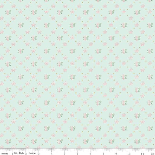 Clover Farm Powder Wallpaper Yardage by Gracey Larson for Riley Blake Designs