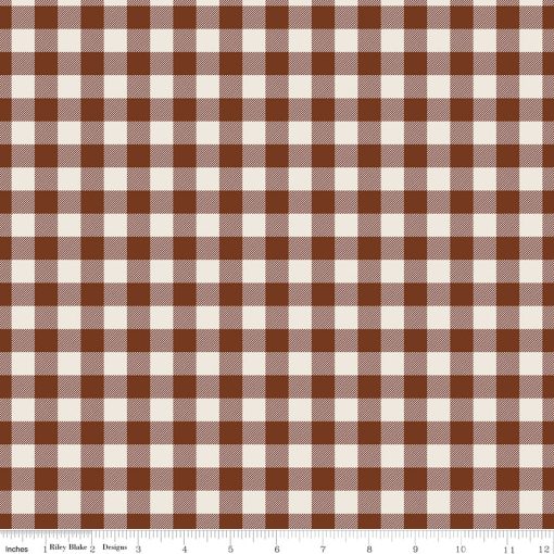 Pumpkin Spice Brown Plaid Yardage by Simple Simon & Co. for Riley Blake Designs