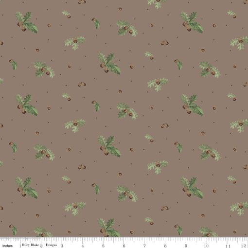 Let's Get Lost in the Woods Pebble Acorns & Leaves Yardage by Tara Reed for Riley Blake Designs