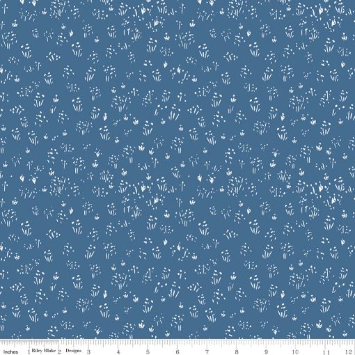 Farm Livin' Denim Grass Yardage by Diane Labombarbe for Riley Blake Designs