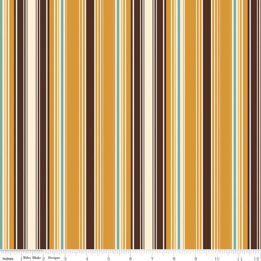 Cowboys Ochre Stripe Yardage by Echo Park Paper Co. for Riley Blake Designs