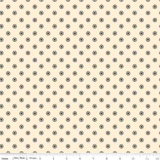 Cowboys Cream Circle Stars Yardage by Echo Park Paper Co. for Riley Blake Designs