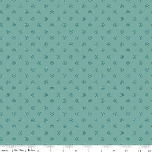 Cowboys Teal Circle Stars Yardage by Echo Park Paper Co. for Riley Blake Designs