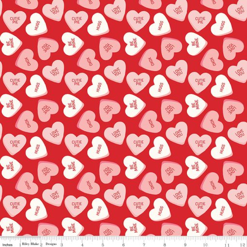 Sweetheart Red Main Yardage by My Mind's Eye for Riley Blake Designs