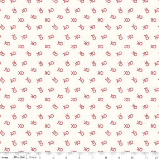 Sweetheart Cream XO Yardage by My Mind's Eye for Riley Blake Designs