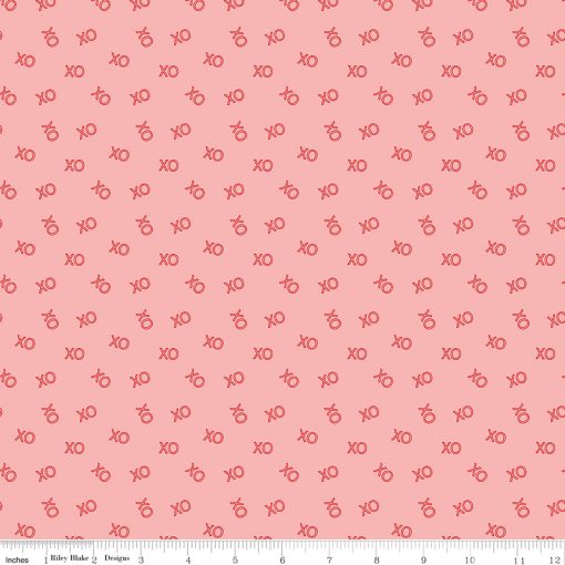 Sweetheart Pink XO Yardage by My Mind's Eye for Riley Blake Designs