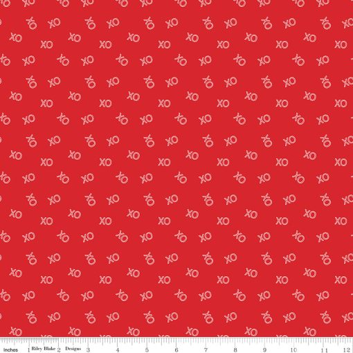 Sweetheart Red XO Yardage by My Mind's Eye for Riley Blake Designs