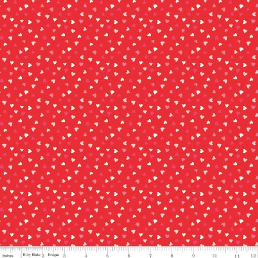 Sweetheart Red Heart Toss Yardage by My Mind's Eye for Riley Blake Designs