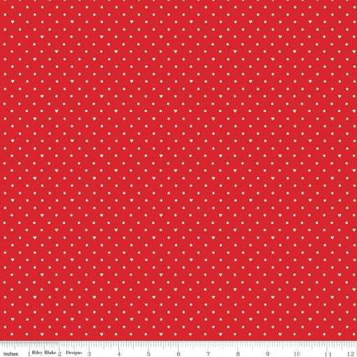 Sweetheart Red Dots Yardage by My Mind's Eye for Riley Blake Designs