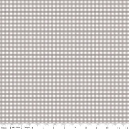 Gingham Gray Micro Gingham Yardage by Riley Blake Designs