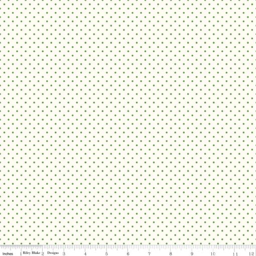 Le Creme Clover Swiss Dot Yardage by Riley Blake Designs