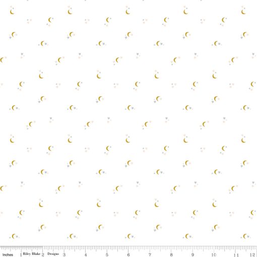 Seasonal Basics White Moons Yardage by Riley Blake Designs