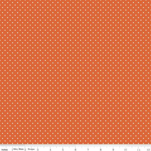 Swiss Dot White on Autumn Yardage by Riley Blake Designs