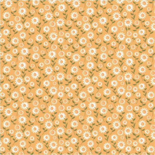 Prairie Sisters Homestead Yellow Daisy Dukes Yardage by Lori Woods for Poppie Cotton Fabrics