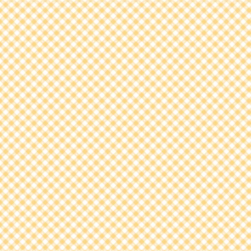 Gingham Picnic Yellow Dandelion Yardage by Lori Woods for Poppie Cotton Fabrics