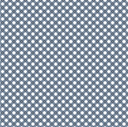 Gingham Picnic Blue Liberty Yardage by Lori Woods for Poppie Cotton Fabrics