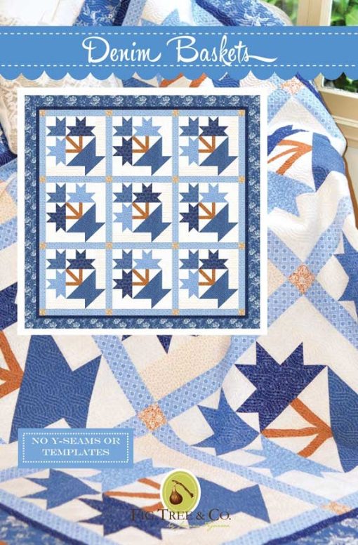 Denim Baskets Quilt Pattern by Fig Tree & Co.