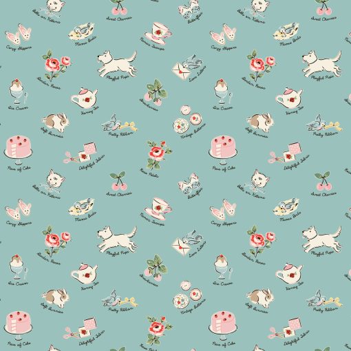 My Favorite Things Blue Favorite Things Yardage by Lori Woods for Poppie Cotton Fabrics