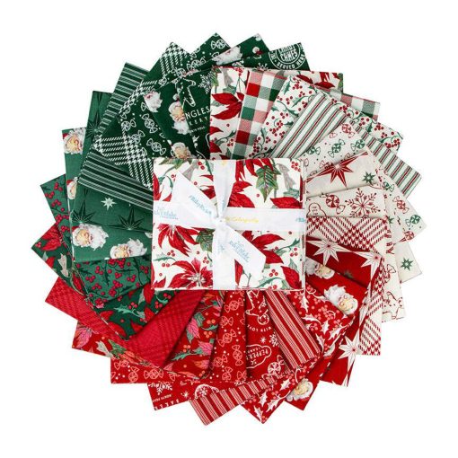 Merry Little Christmas by My Mind's Eye Fat Quarter Bundle for Riley Blake Designs - Image 2