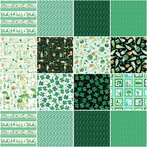 Luck Of The Gnomes Fat Quarter Bundle by Andi Metz for Benartex