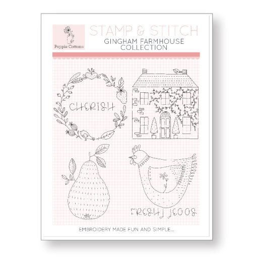 Stamp and Stitch Gingham Farmhouse Collection by Poppie Cotton