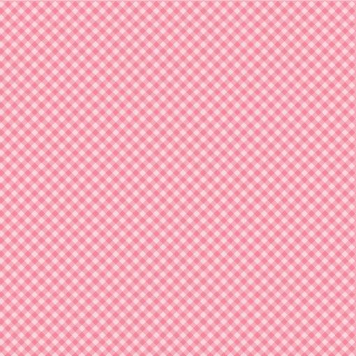 Prairie Sisters Homestead Pink Gingham Forever Yardage by Lori Woods for Poppie Cotton Fabrics