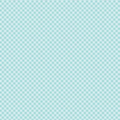 Prairie Sisters Homestead Teal Gingham Forever Yardage by Lori Woods for Poppie Cotton Fabrics