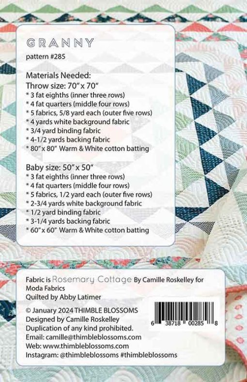 Granny Quilt Pattern by Thimble Blossoms - Image 2