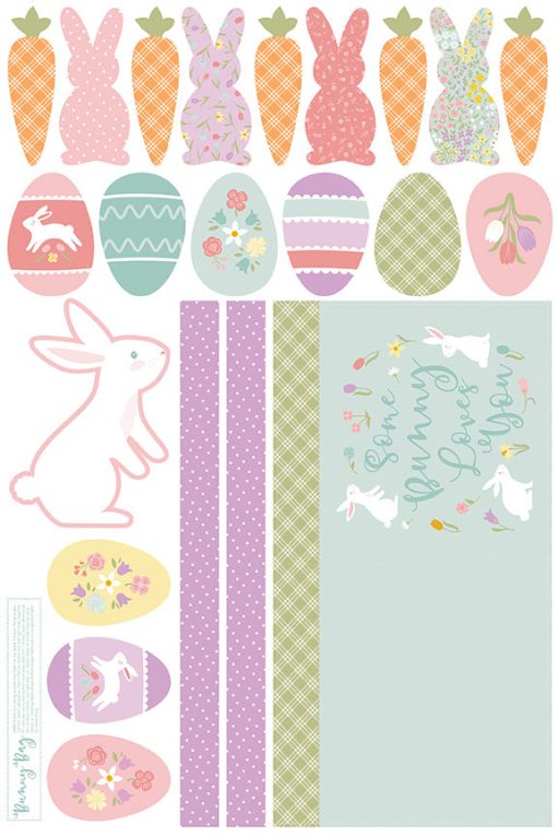 Bunny Trail Some Bunny Loves You Panel by Dani Mogstad for Riley Blake Designs