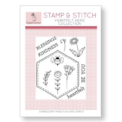 Stamp and Stitch Heartfelt Hexie Collection by Poppie Cotton