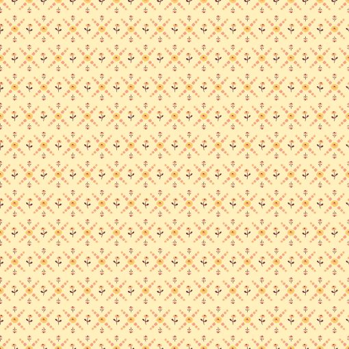 Hollyhock Lane Yellow Joy Yardage by Sheri McCulley for Poppie Cotton Fabrics