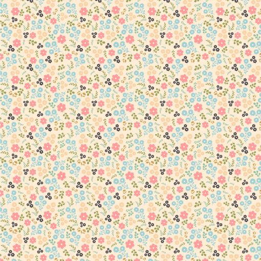 Poppie's Patchwork Club Cream Jemima Yardage by Lori Woods for Poppie Cotton Fabrics