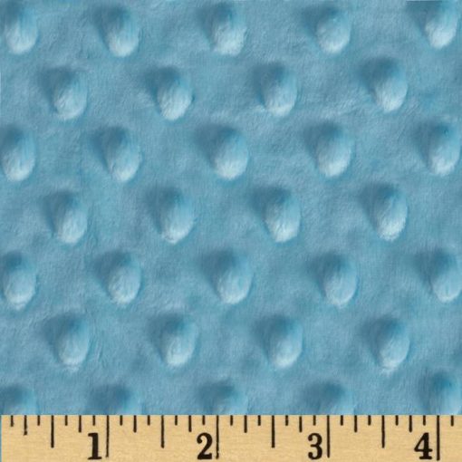 BOLT END 41" Minky Cuddle Dimple Dot Turquoise by Shannon Fabrics