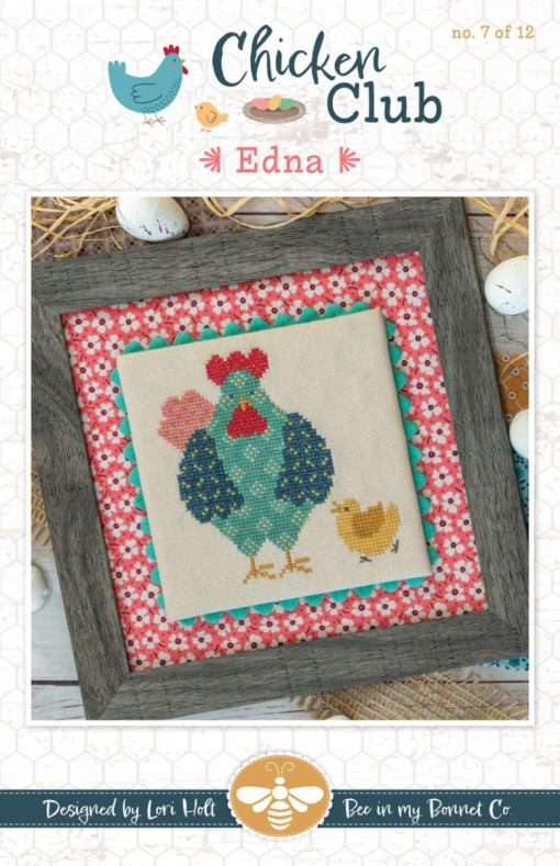 Chicken Club #7 Edna Cross Stitch Pattern by Its Sew Emma