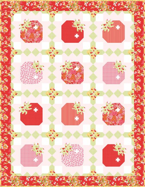 Picnic Florals Strawberry Basket Quilt Kit