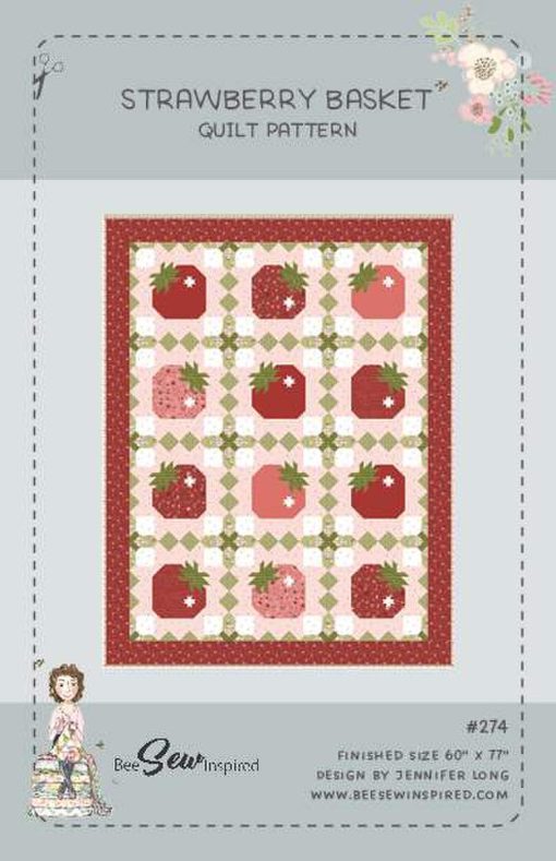 Picnic Florals Strawberry Basket Quilt Kit - Image 2