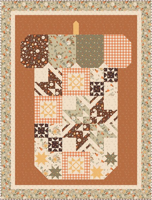 Pumpkin Spice Acorn Acres Quilt Kit