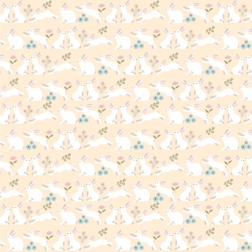 Poppie's Patchwork Club Cream Peter Rabbit Yardage by Lori Woods for Poppie Cotton Fabrics