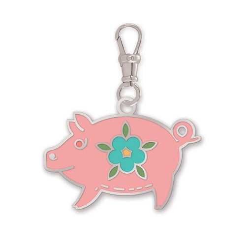 Mercantile Piggy Enamel Happy Charm by Lori Holt