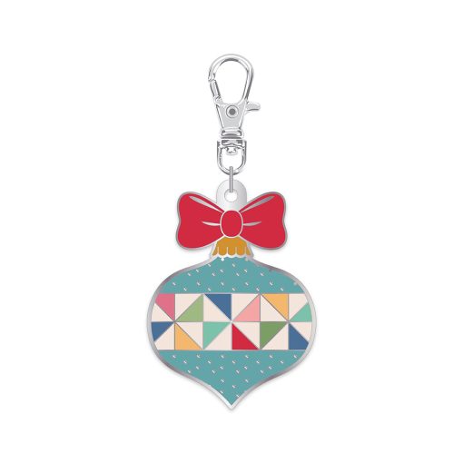 Home Town Holiday Ornament Enamel Happy Charm by Lori Holt