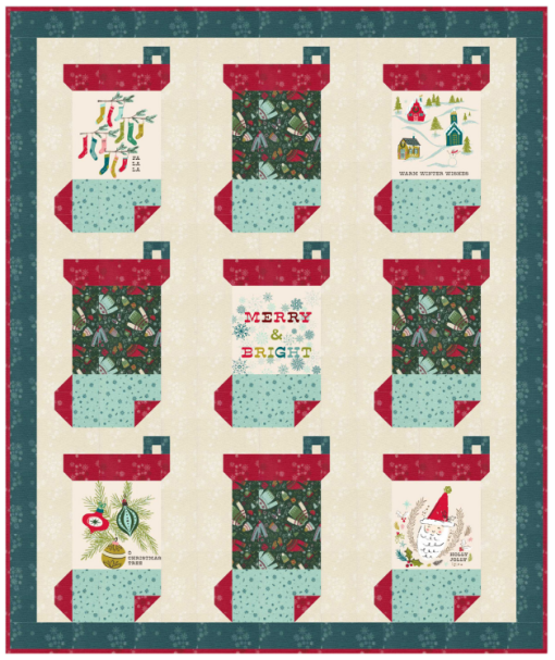 Cozy Wonderland Stockings Were Hung Quilt Kit