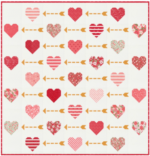 Love Blooms Playing Cupid Quilt Kit